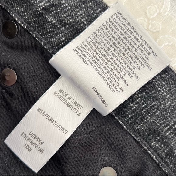 AGOLDE Fran Jeans in Ditch Size 26 Women's Black Jeans - Picture 6 of 12